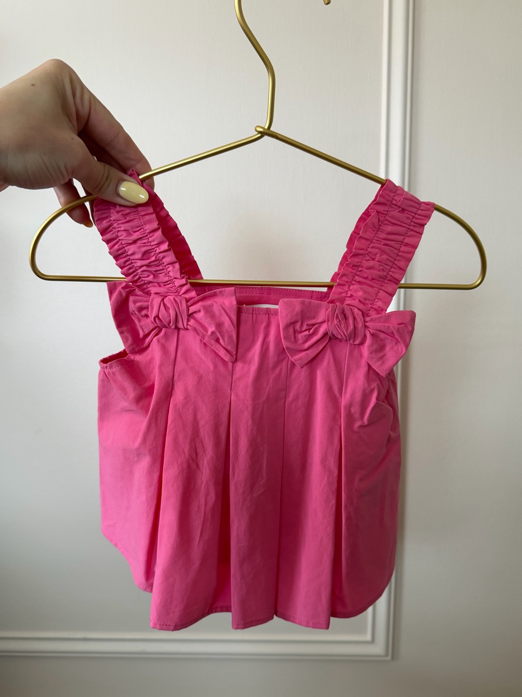 Nwt Zara Toddler Kids Pink Bow Tank Top